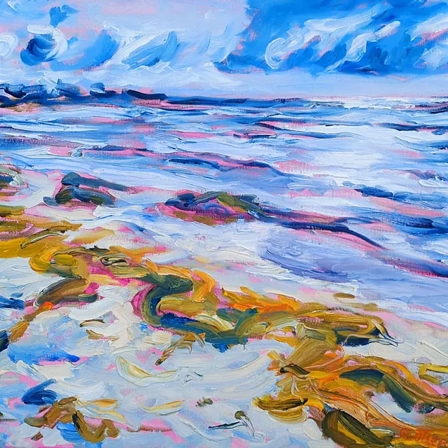 Olsen, Ellena „Lichtes Meer“, Öl auf Leinwand, 2023, 50X60 cm