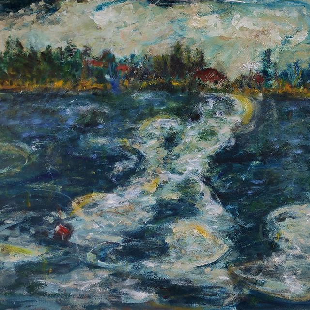 Schmiterlöw, Bertram von - Heckwelle, Öl auf Hartfaser, 1984, Maße 80x70 cm