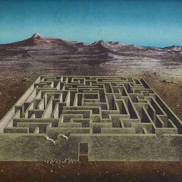 Kastner, Manfred „Der Garten des Minotaurus“, Farblithografie, 1980, 46x55,8 cm