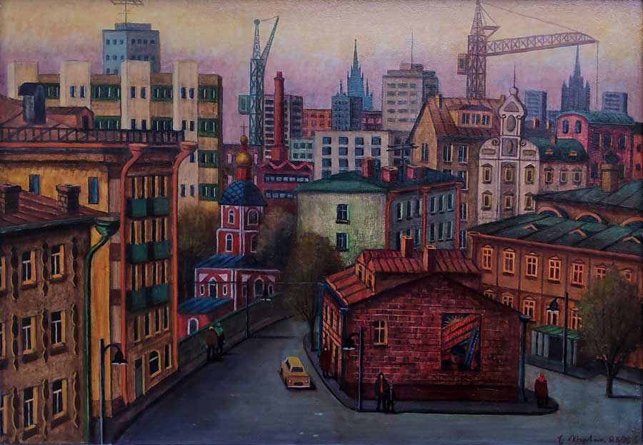 Stephan, Oskar Erich "Fensterblick", Öl auf Hartfaser, unten rechts signiert und datiert, 1985/86, 70x99 cm