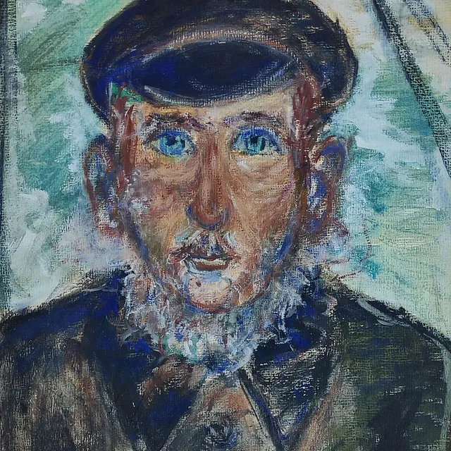 B.v.Schmiterlöw „Fischer“, Tempera, ohne Jahr, 72x50 cm