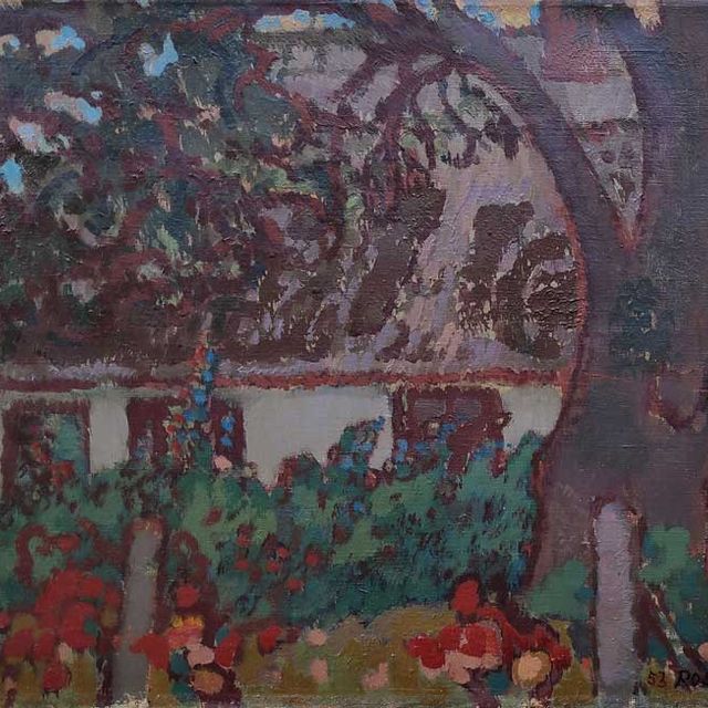 Kühn, Rosa „Altes Fischerhaus in Zempin“, Öl auf Leinwand, unten rechts signiert und datiert, 1953, 36x44 cm