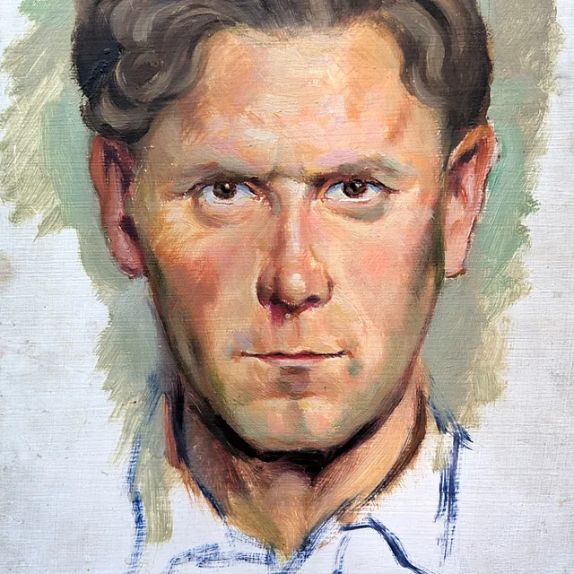 Franz, Theo „Selbstbildnis“, Öl, um 1940, 32,5x24 cm