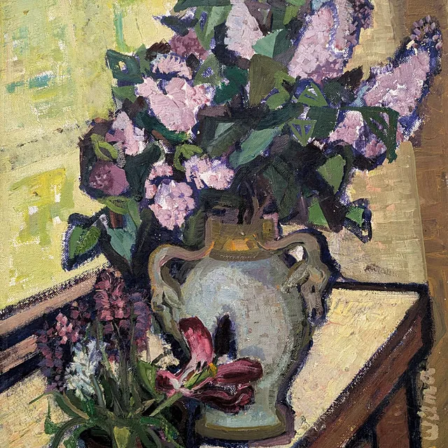  Pietzke, Wilma "Blühender Flieder", Öl, 1965, 79x60 cm