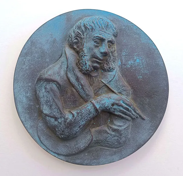 Jo Jastram „Caspar David Friedrich“, Bronzemedaille, 1980, 11,9 cm
