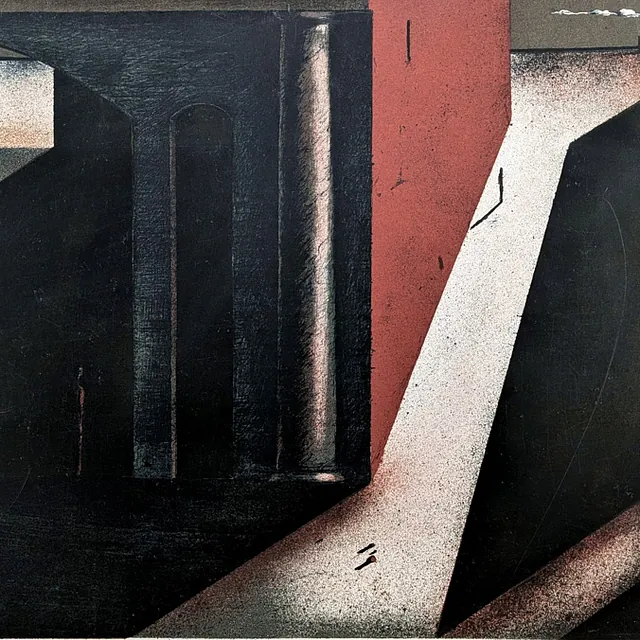 Kastner, Manfred "Abfahrt", Lithografie, 1984, 49x63 cm