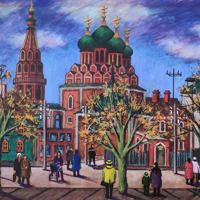 Stephan, Oskar Erich "Vorstadt", Gouache auf Karton, unten rechts signiert und datiert, 1974, 43,5x59,5 cm (Bl.)