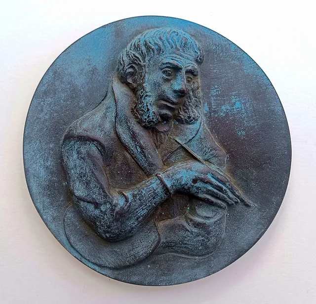Jastram, Jo "Caspar David Friedrich", Bronzemedaille im Originaletui, 1980, Durchmesser 11,9 cm 