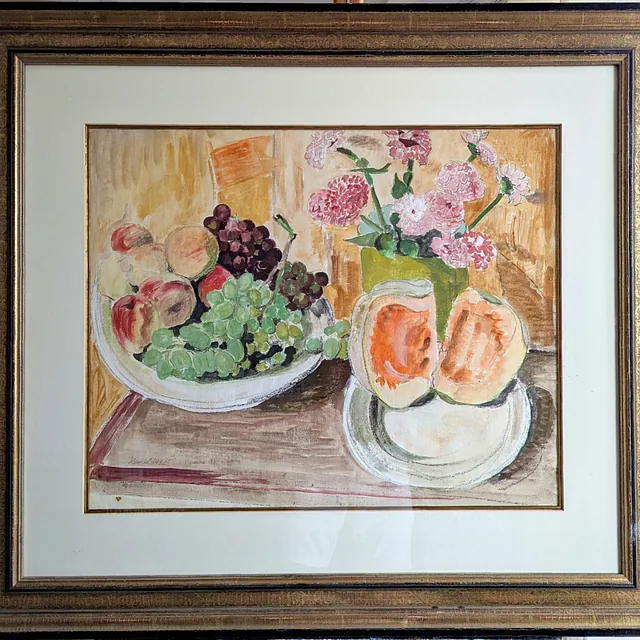 Heckel, Erich „Stilleben mit Früchten“, Aquarell und Gouache, 1932, 54x66,5 cm