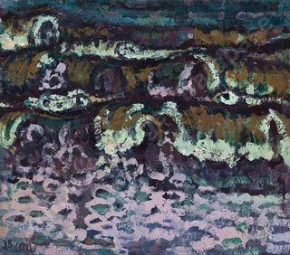 Manigk, Otto „Wellen I“, Öl auf Pappe, 1938, 33x38 cm, WVZ-Nr. 85