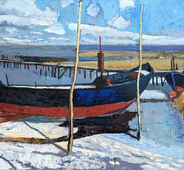 Köpp, Volker „Boote“, Öl, 2010, 80x120 cm